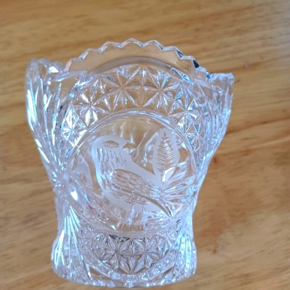 Vintage Echt Bleikristall Crystal Cut Bird Lid Sugar/ Candy Bowl - Picture 3 of 10